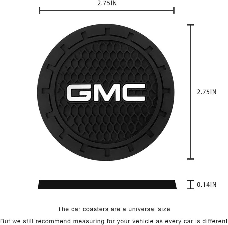 BFIVEANTE Car Cup Holder Coaster for GMC Silicone Cupholder Coaster,Car Interior Accessories,2.76 Inch 2 Pieces - Image 3